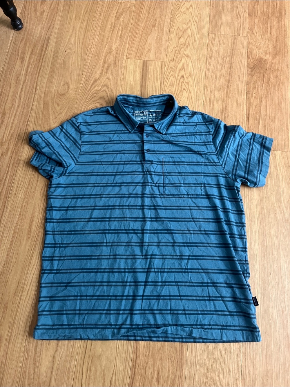 Patagonia Men’s Daily  Blue Striped Polo size XXL